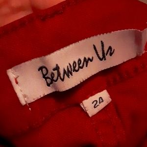 Between Uz Red Jean Pants